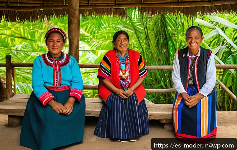 지속가능한 여행 업계를 위한 비즈니스 모델 - A vibrant indigenous community workshop in the Peruvian Amazon, featuring local artisans dressed in ...